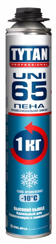 Пена монтажная Tytan Professional 65 UNI зимняя, 1000 г